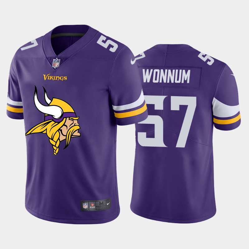 Nike Vikings 57 D.J. Wonnum Purple Team Big Logo Vapor Untouchable Limited Jersey Dzhi